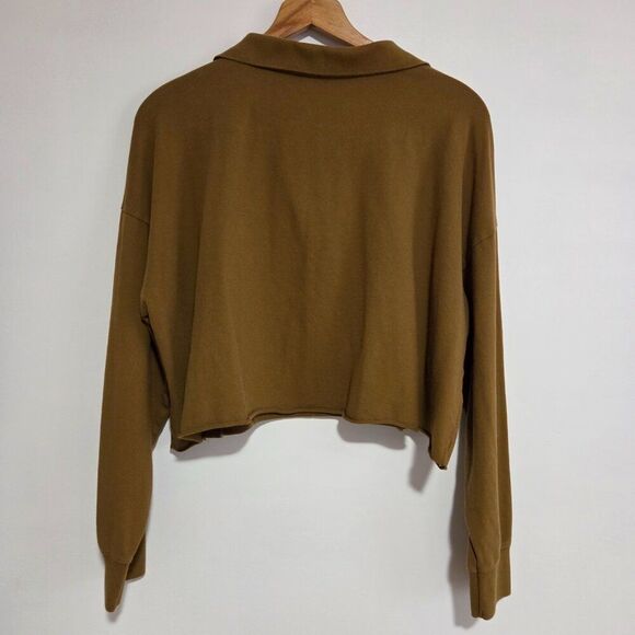 Brown Cropped Polo Shirt - Picture 4 of 14